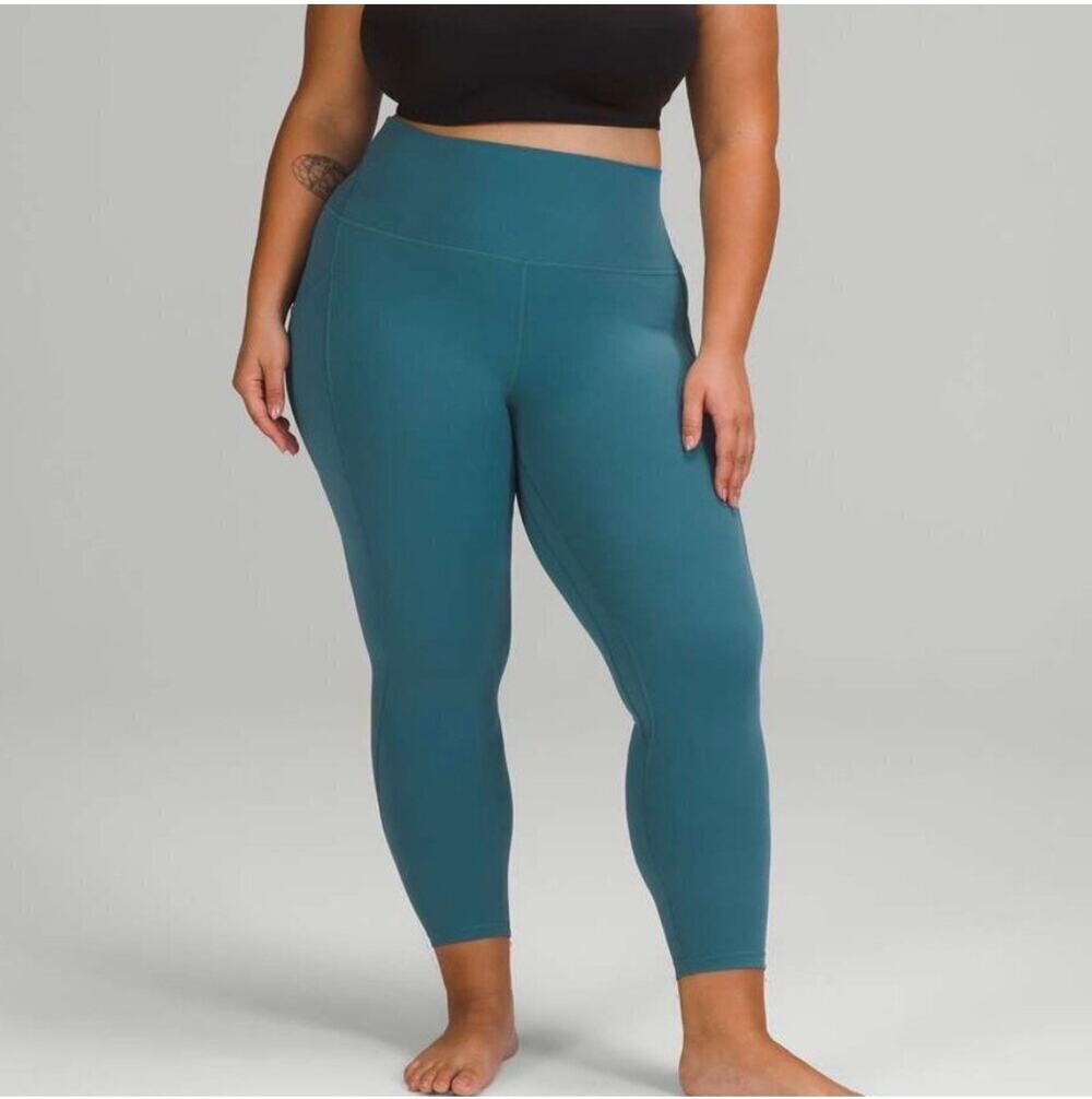Lululemon Leggings Womens 6 Align High-Rise with Pockets 25" Capture Blue Yoga